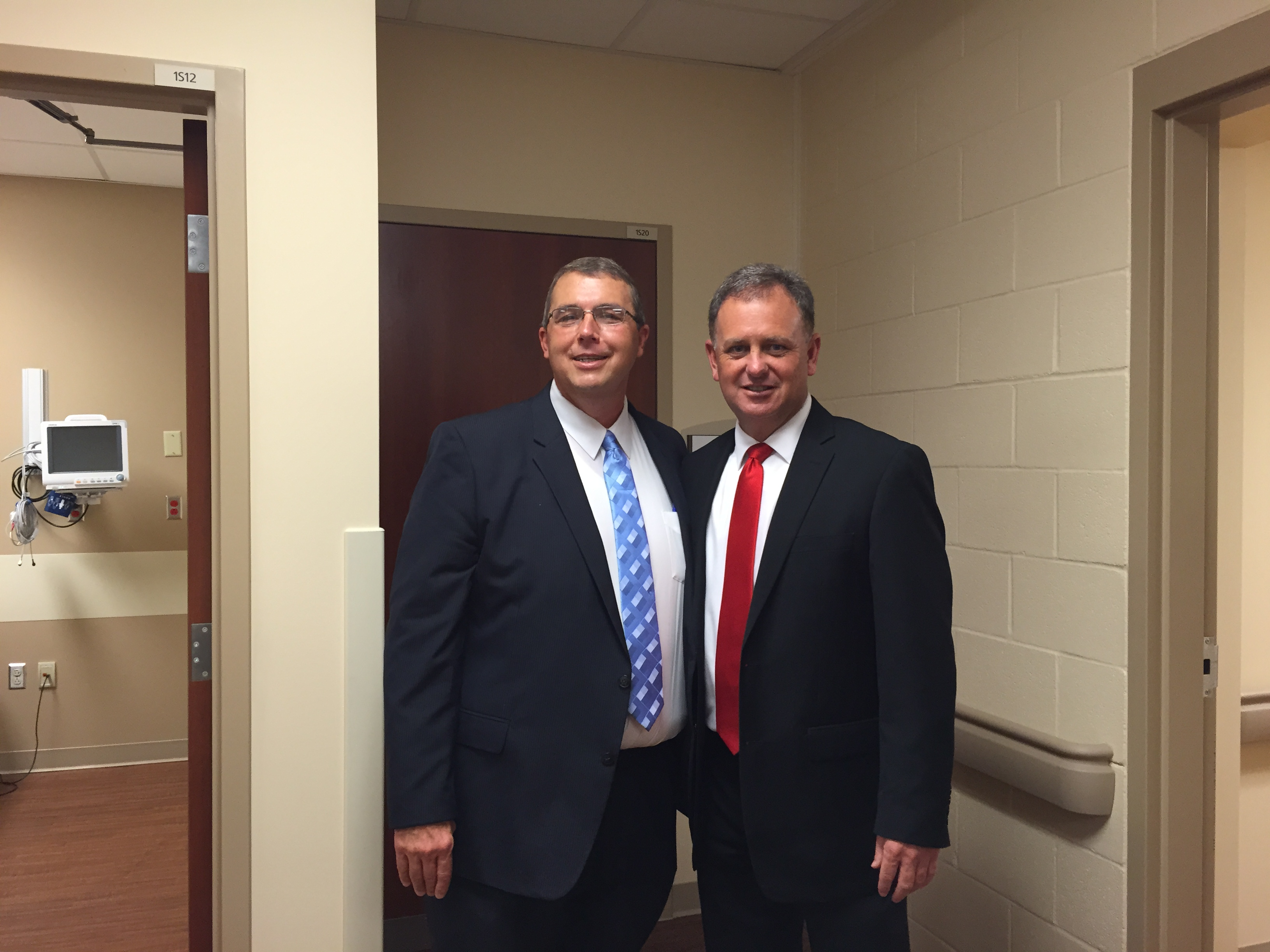 Judge Executive Hollis Alexander and John Sumner, CEO